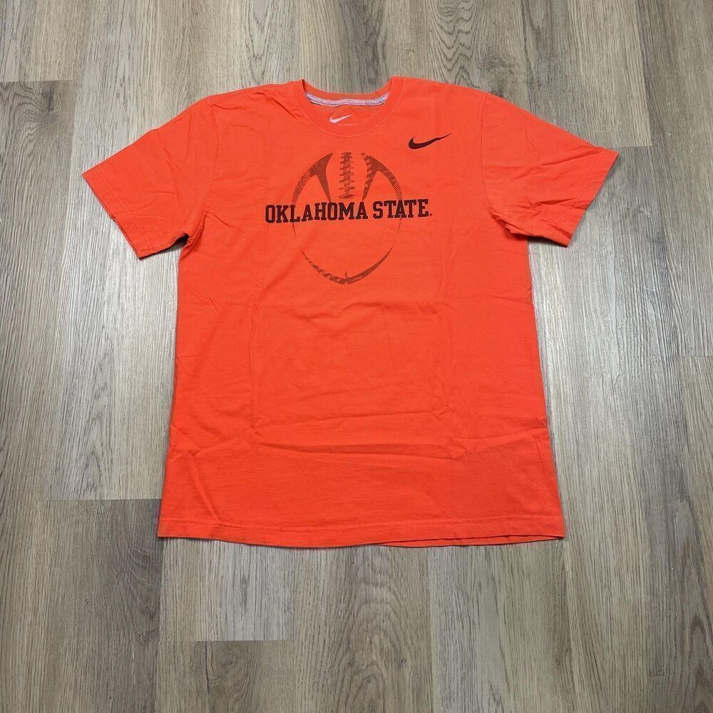 Oklahoma State Cowboys Shirt Mens Large Orange NCAA Football Nike College Tee